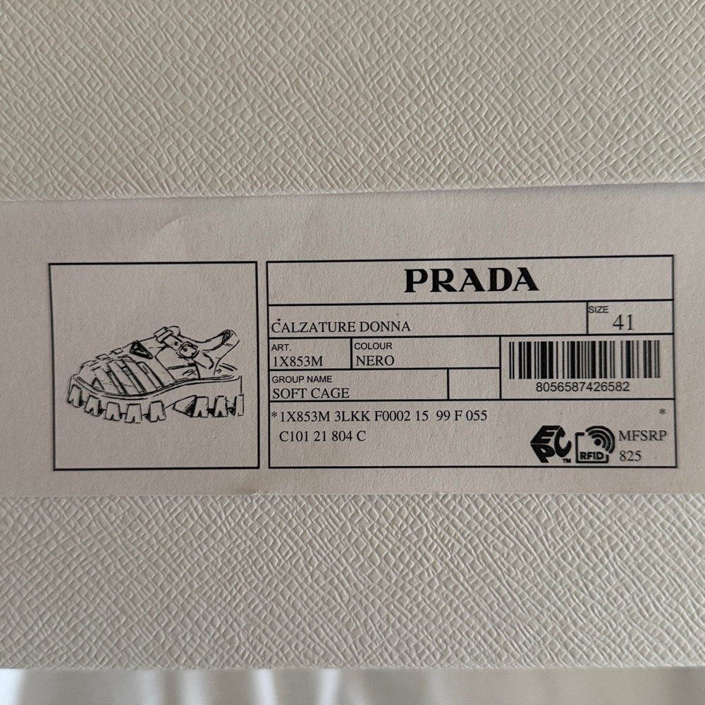 Prada Rubber Monolith Sandals - Picture 8 of 8